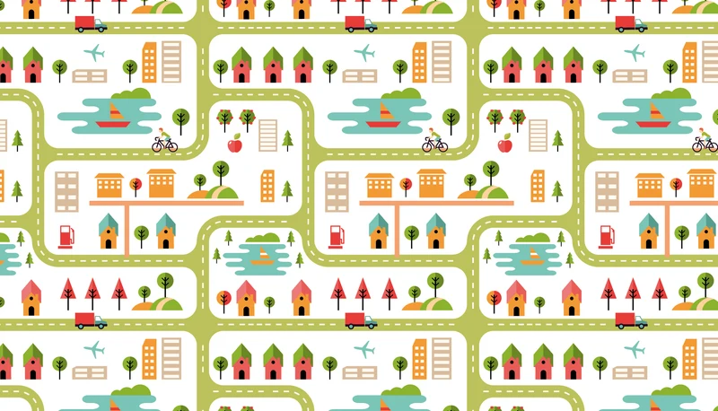 Tapis vinyl enfant CIRCUIT EN VILLE