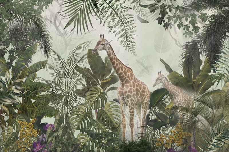 Tapis vinyl GIRAFES