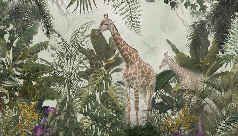 Tapis vinyl GIRAFES