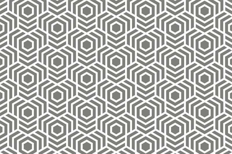 Tapis vinyl HEXAGONE