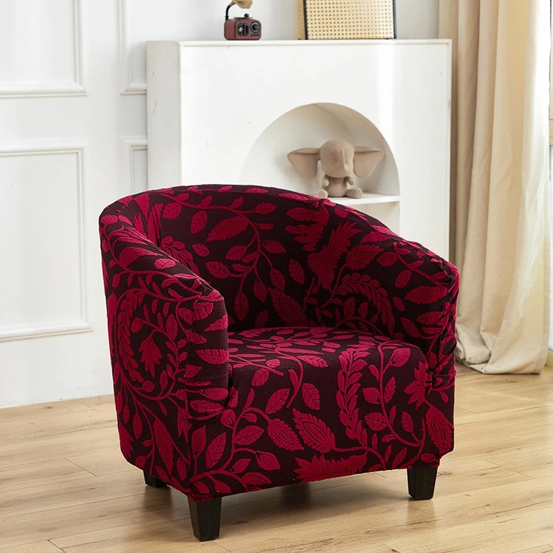 Housse fauteuil cabriolet à feuilles rouge et bordeaux