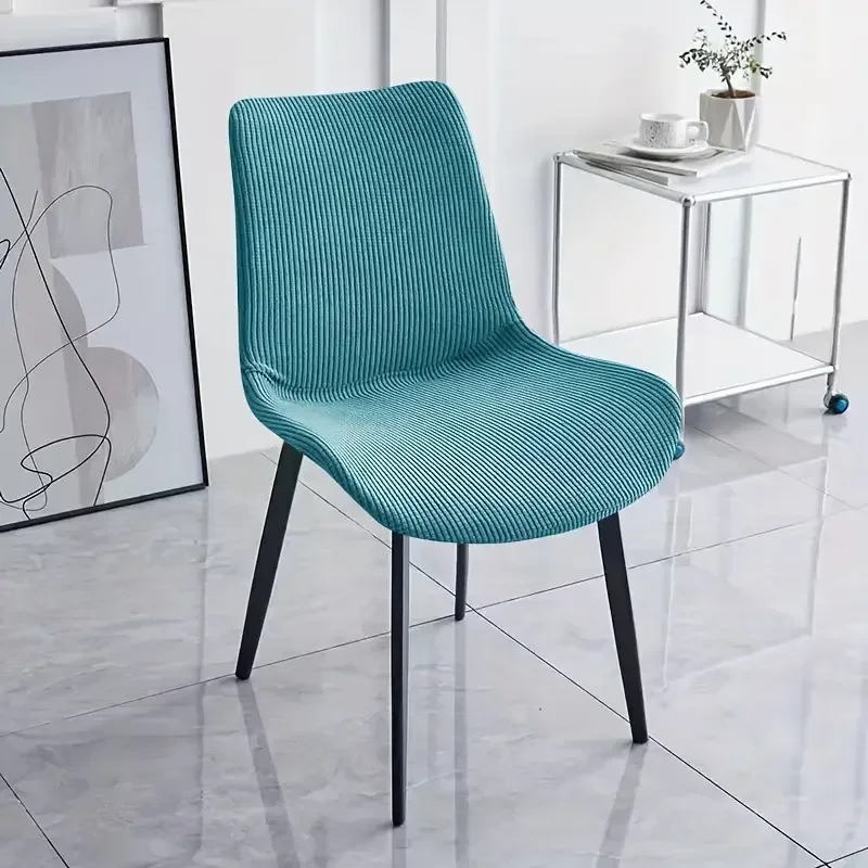 Housse chaise style scandinave Bleu Canard