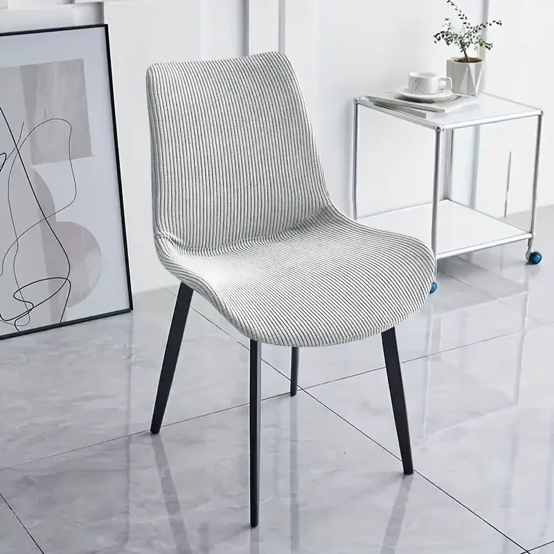 Housse chaise style scandinave Gris Clair