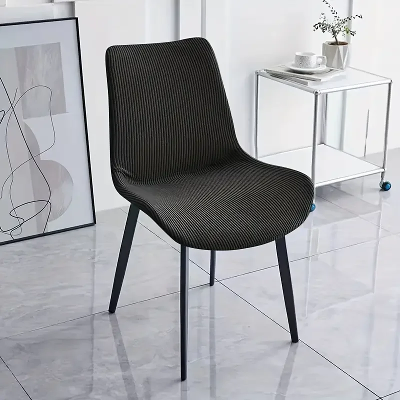 Housse chaise style scandinave Noire