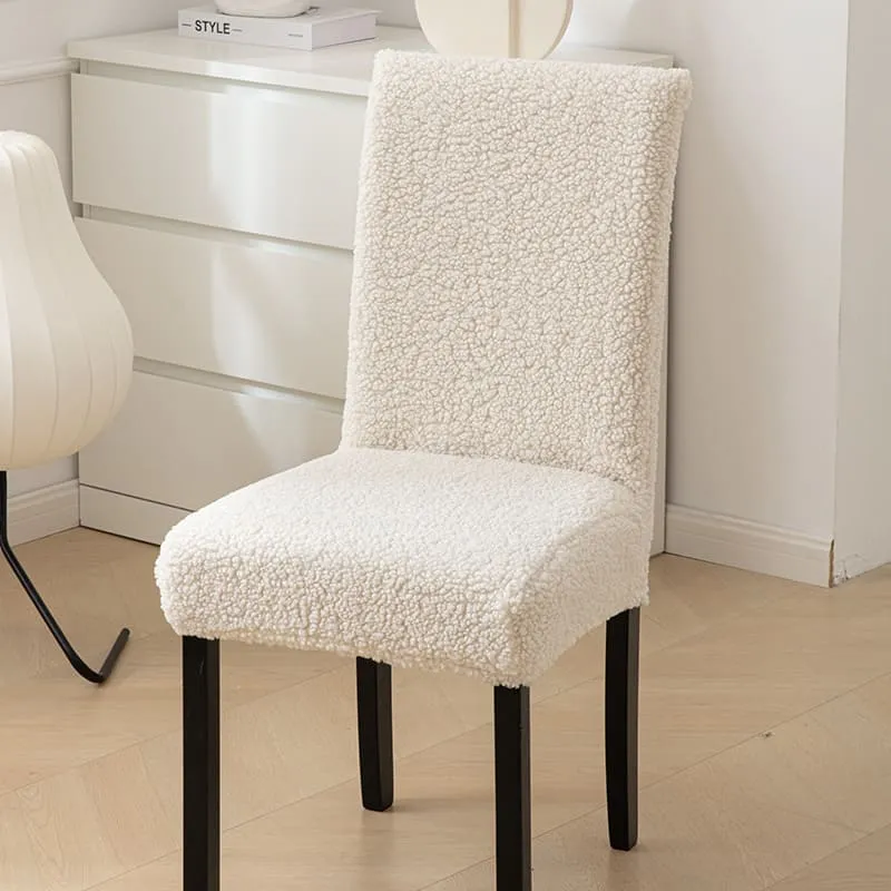 Housse de Chaise Extensible Teddy Blanche