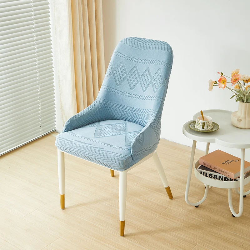 Housse chaise Scandinave avec Accoudoirs Géométrique Bleu