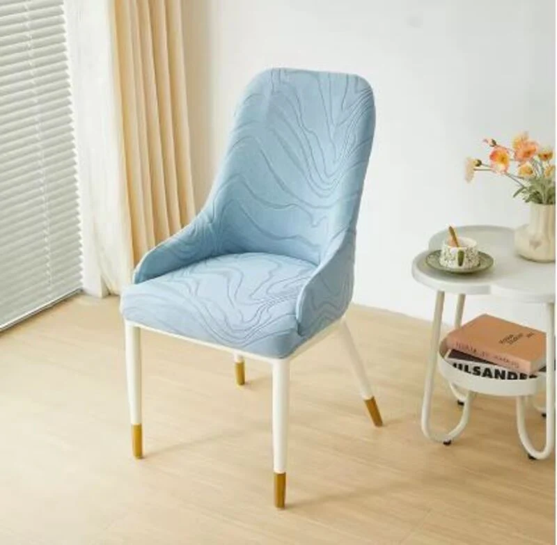 Housse chaise Scandinave avec Accoudoirs Bleu