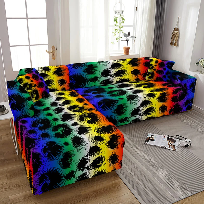 Housse de Canapé Léopard Multicolore