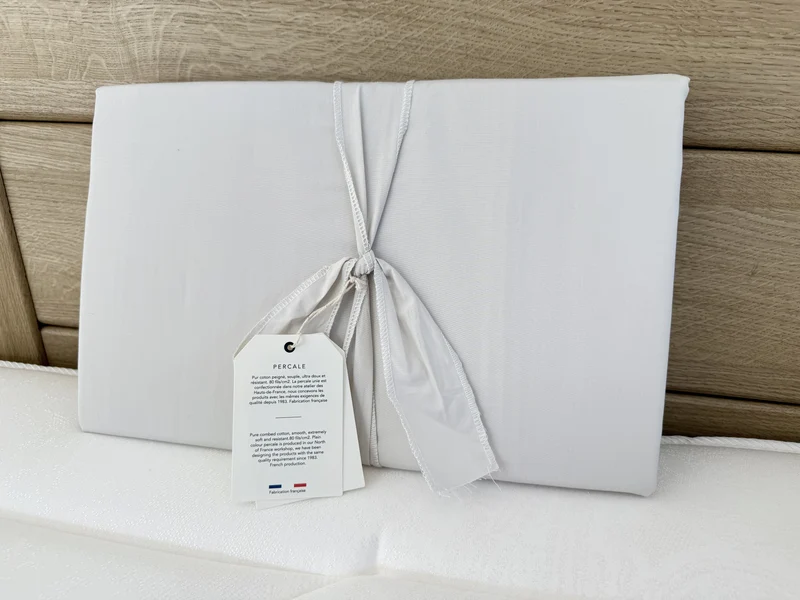 Housse de couette Sylvie Thiriez - percale beige pashmina