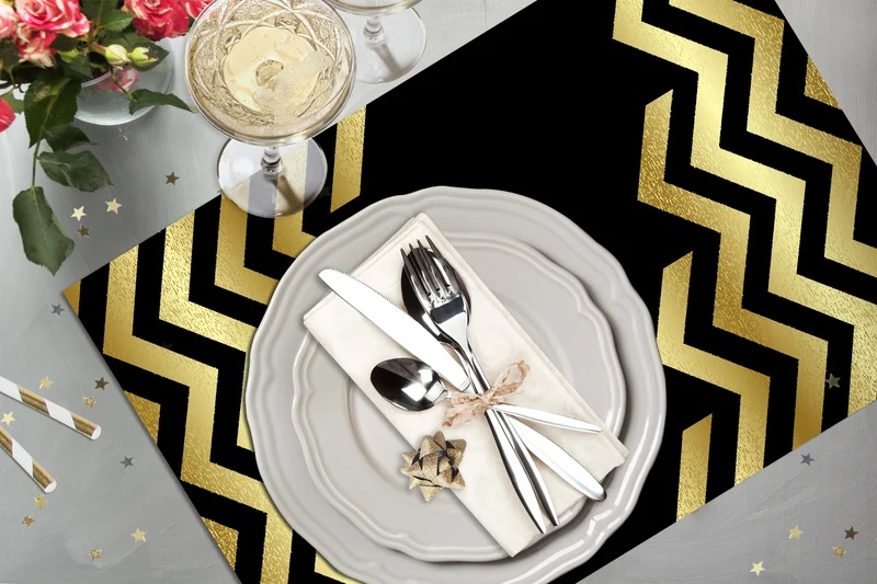 4 sets de table ZIGZAG OR