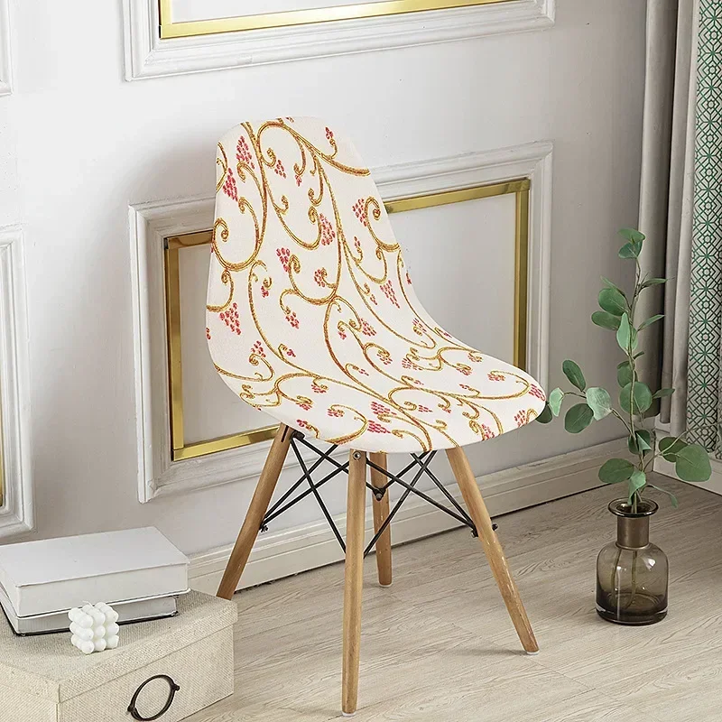 Housse chaise Scandinave Arabesque Dorée