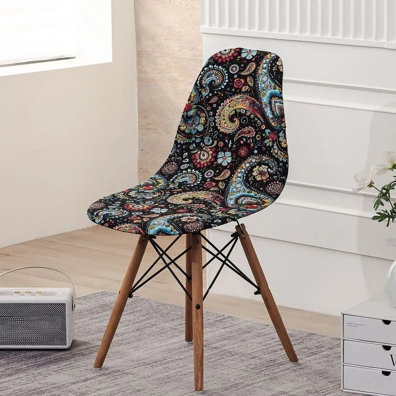 Housse chaise Scandinave Arabesque Colorée