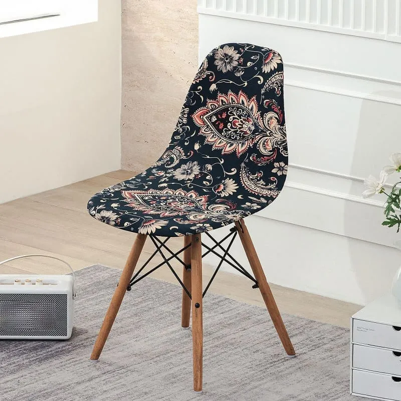 Housse chaise Scandinave Arabesque Noire
