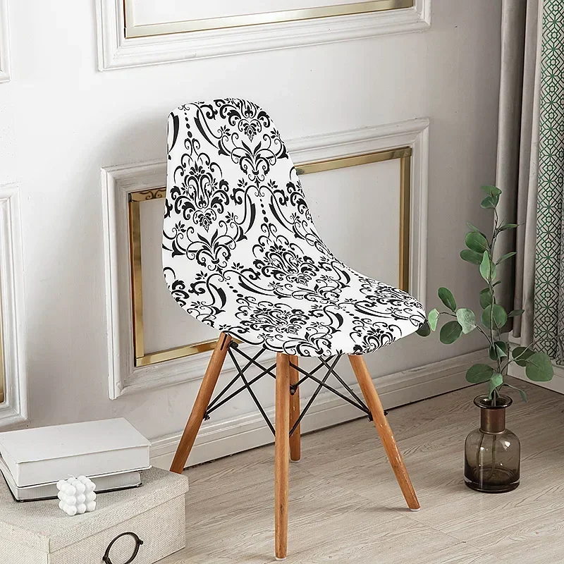 Housse chaise Scandinave Arabesque Blanche