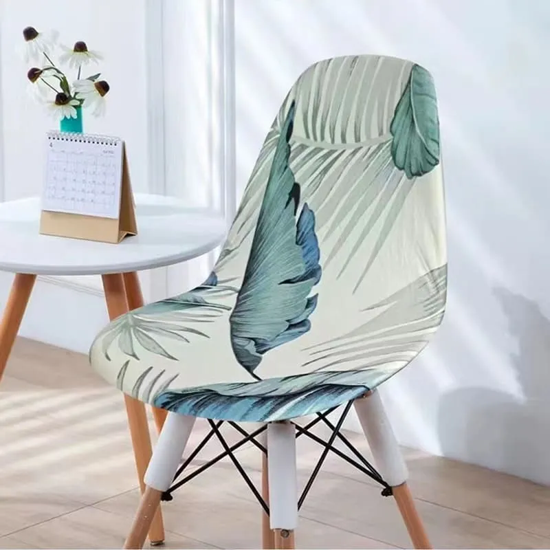 Housse chaise Scandinave Feuilles Vertes