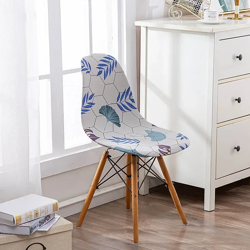 Housse chaise Scandinave Feuillage Géométrique