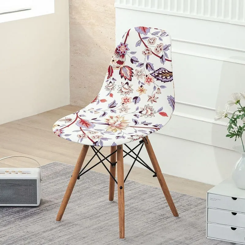 Housse chaise Scandinave à Fleurs Colorées