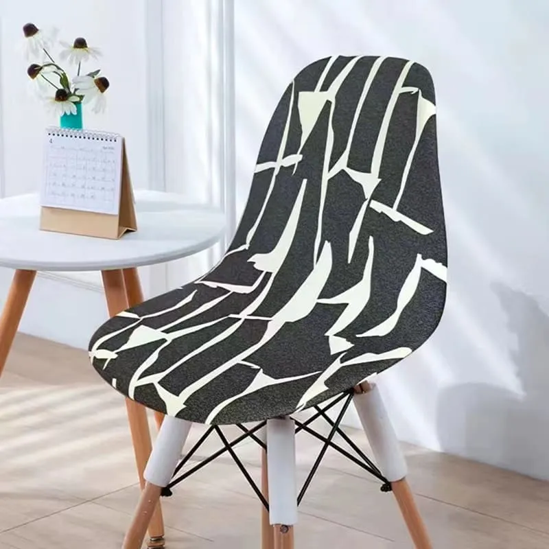 Housse chaise Scandinave Graphique Noire