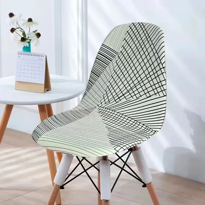 Housse chaise Scandinave Quadrillée