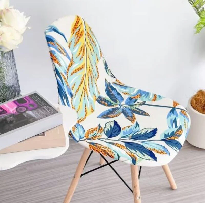 Housse chaise Scandinave Corail Bleu