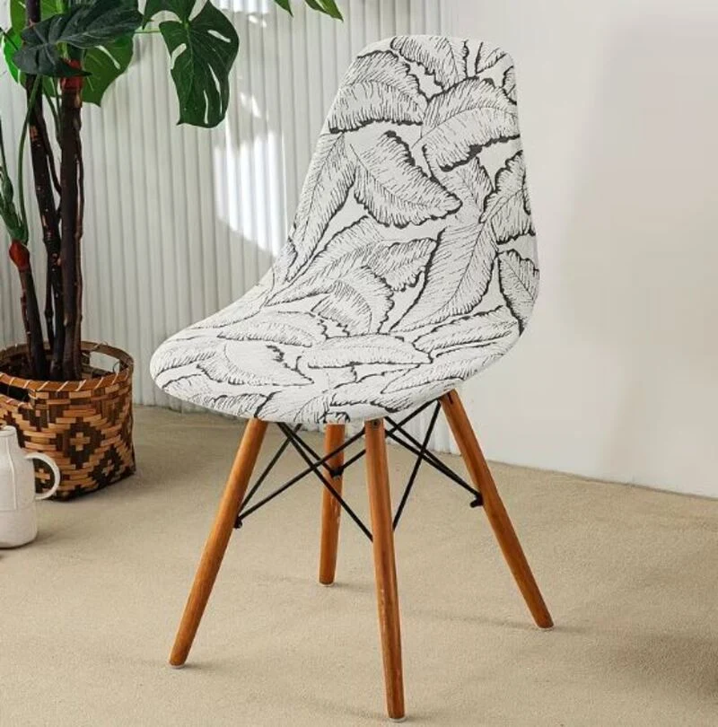 Housse chaise Scandinave Végétale Vert Foncé
