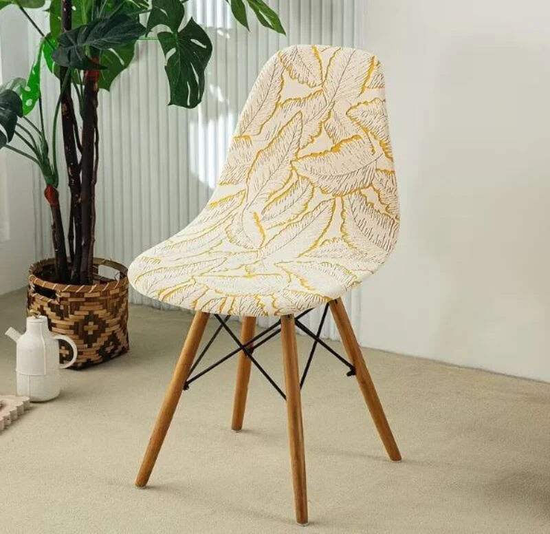 Housse chaise Scandinave Végétale Jaune