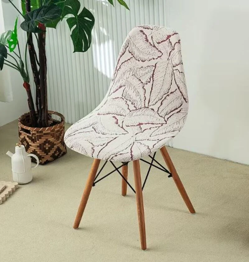 Housse chaise Scandinave Végétale Rouge