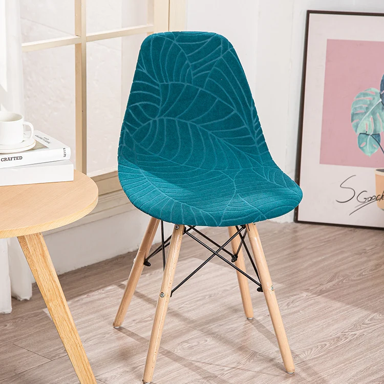 Housse chaise Scandinave Monstera Bleu Turquoise