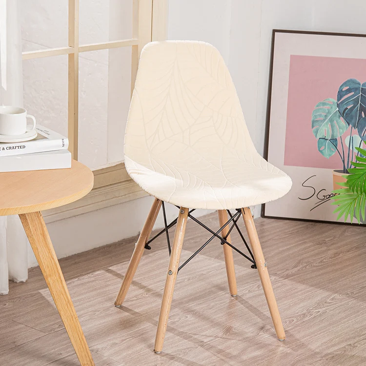 Housse chaise Scandinave Monstera Ivoire