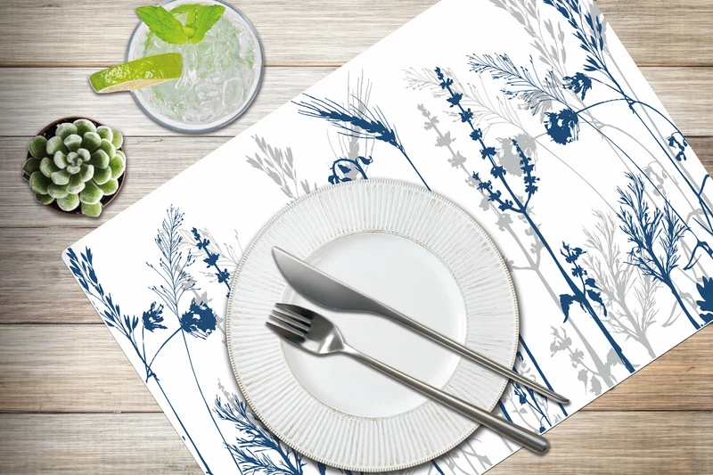 4 Sets de table HERBES FOLLES