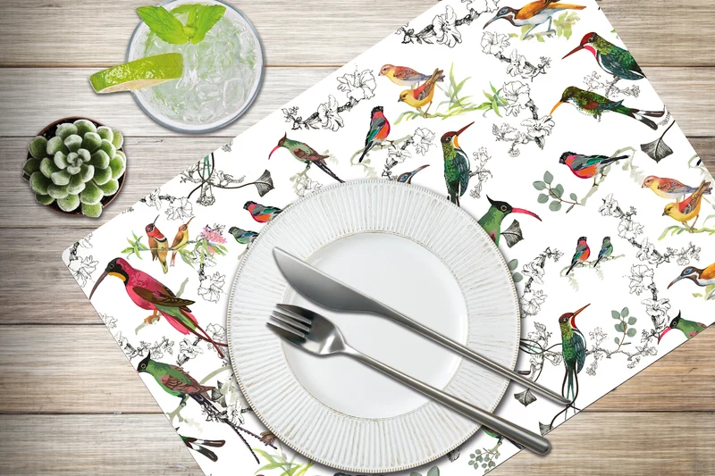 4 Sets de table ORNIS