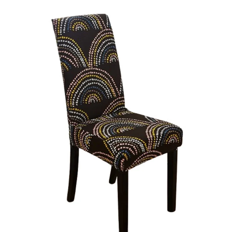 Housse de Chaise Extensible Arcs Colorés