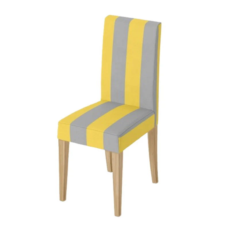 Housse de chaise Rayures Jaune et Gris