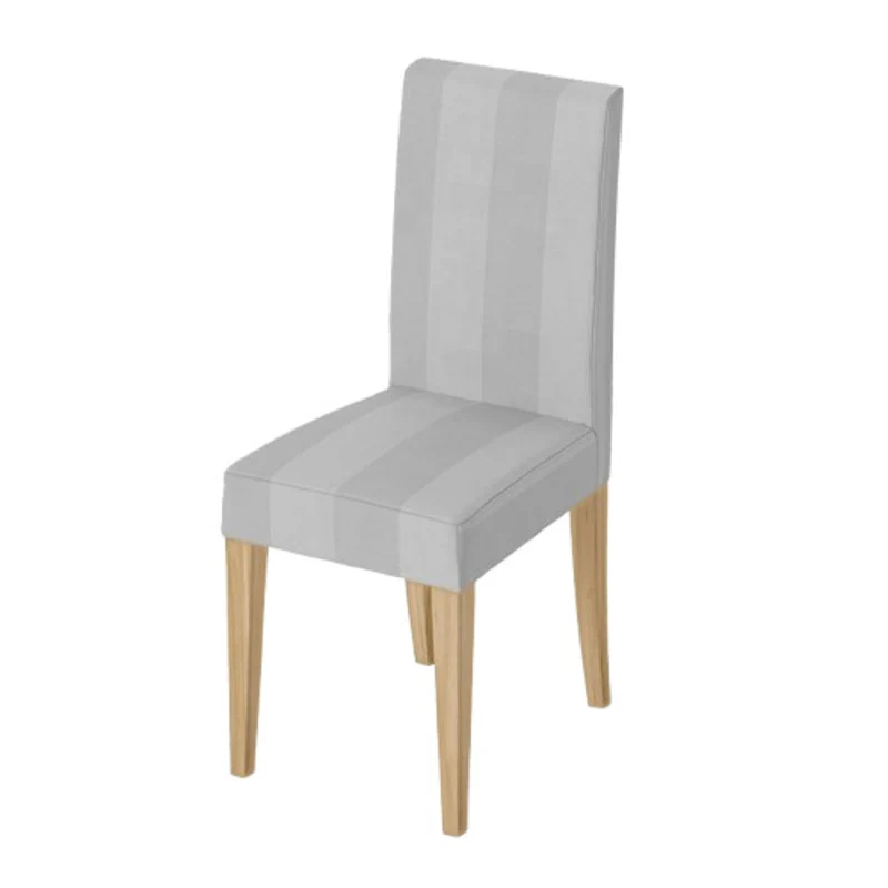 Housse de chaise Rayures Gris Clair