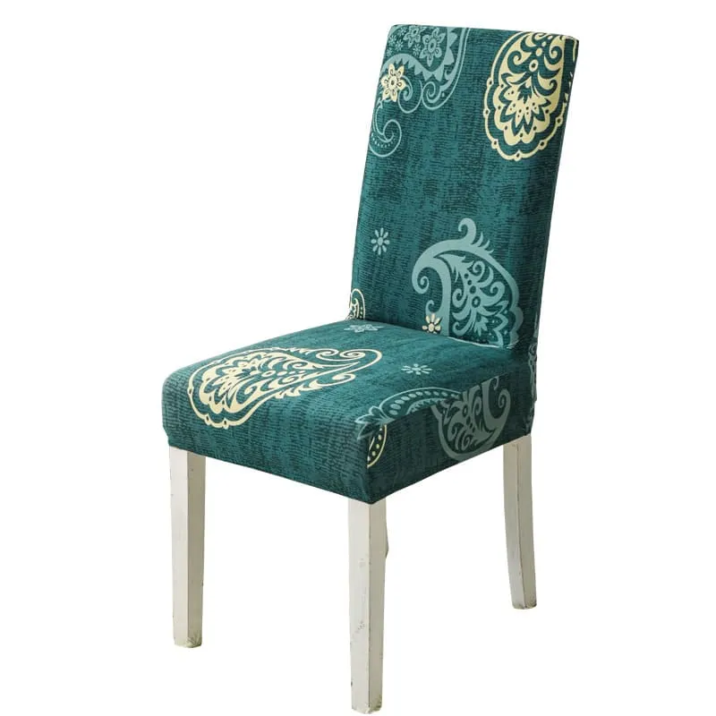 Housse de chaise arabesque vert