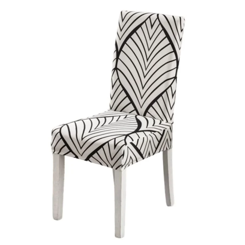 Housse de chaise palme abstraite