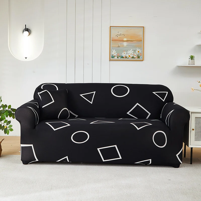 Housse de Canapé Extensible Géométrique