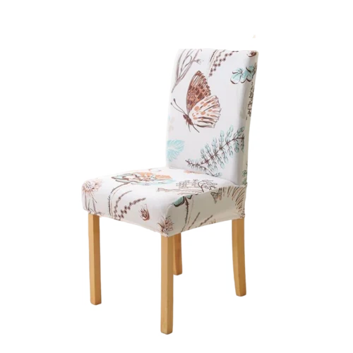 Housse de chaise fleurs et papillon
