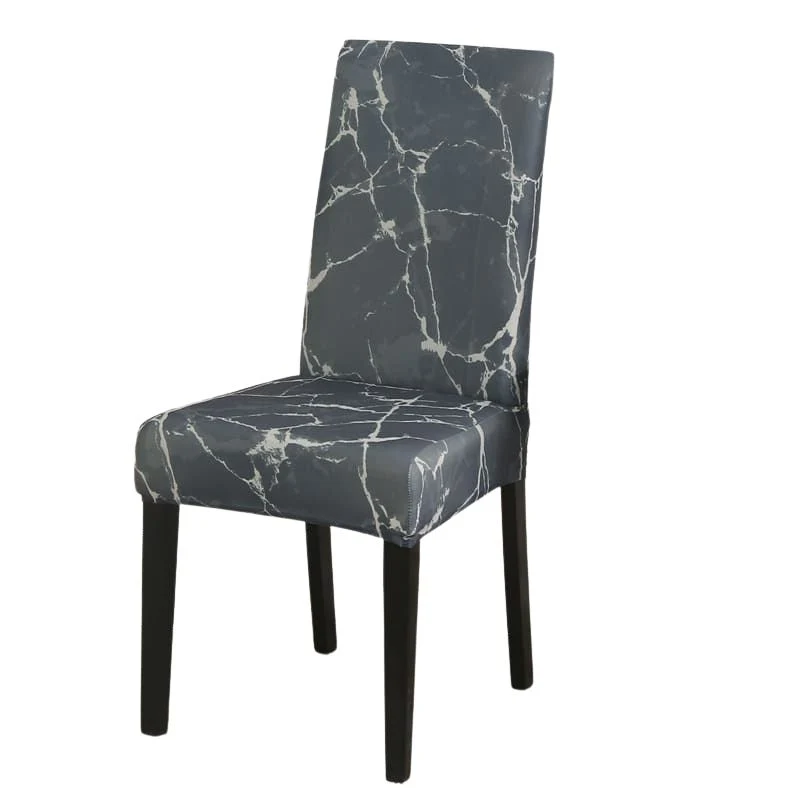Housse de chaise marbre gris