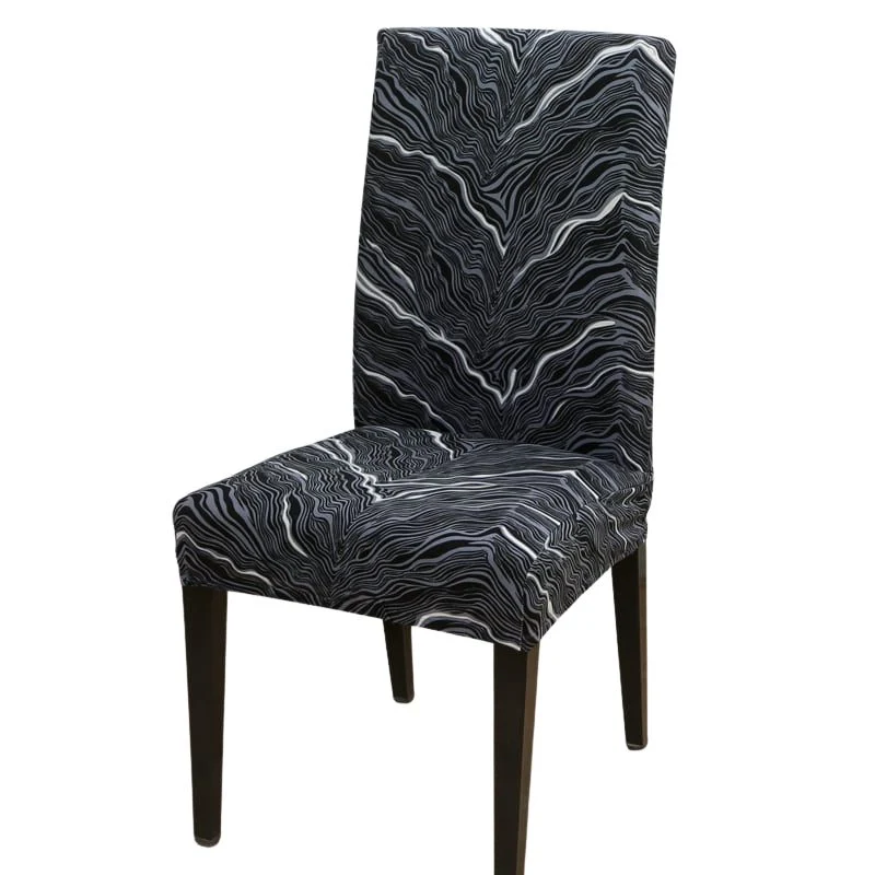 Housse de chaise marbre noir