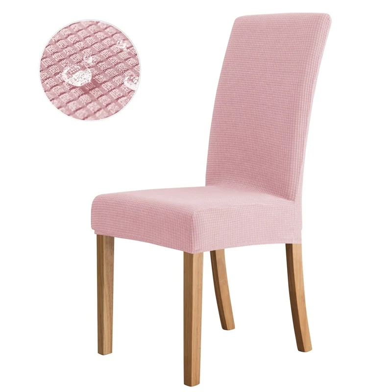 Housse de Chaise Extensible Jacquard Rose