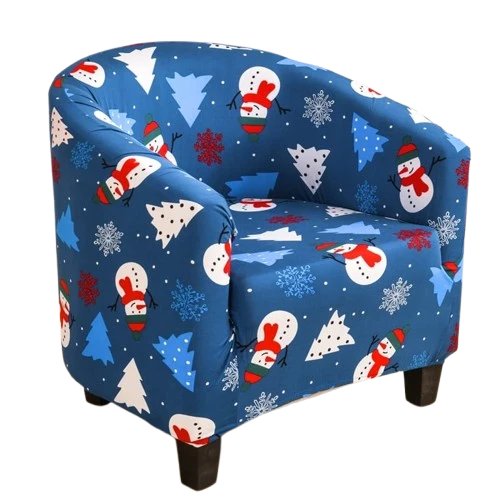 Housse fauteuil Cabriolet Noël Bleu