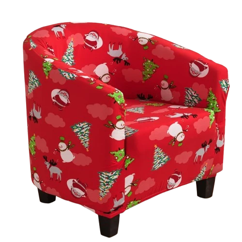 Housse fauteuil Cabriolet Noël Rouge