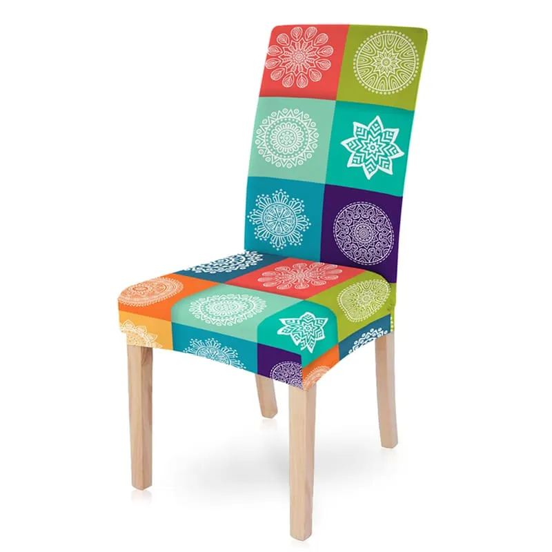 Housse de chaise Mandala Patchwork