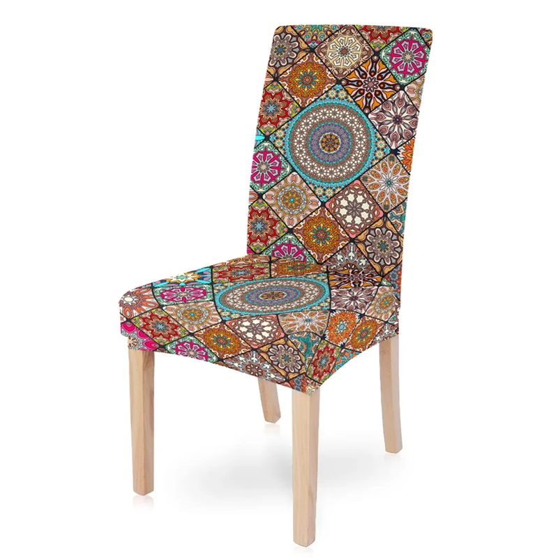 Housse de chaise Mandala Orange