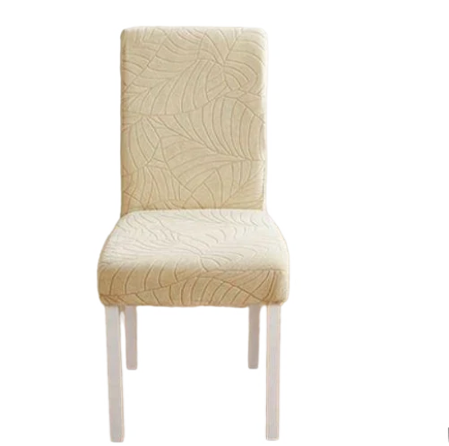 Housse de Chaise Extensible Jacquard Beige