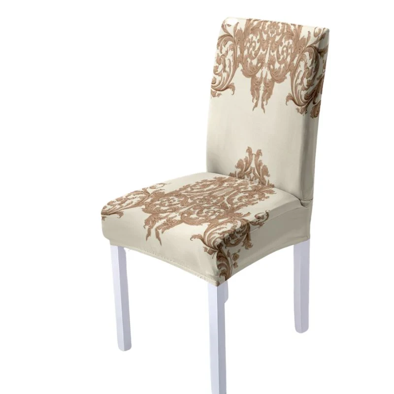 Housse de Chaise Extensible Baroque Blanc