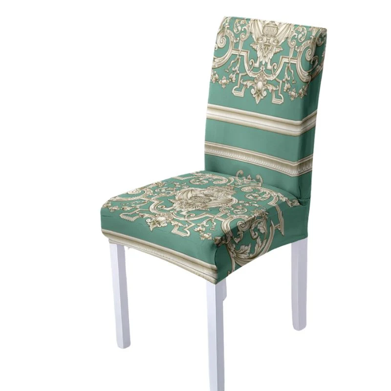 Housse de Chaise Extensible Baroque Vert