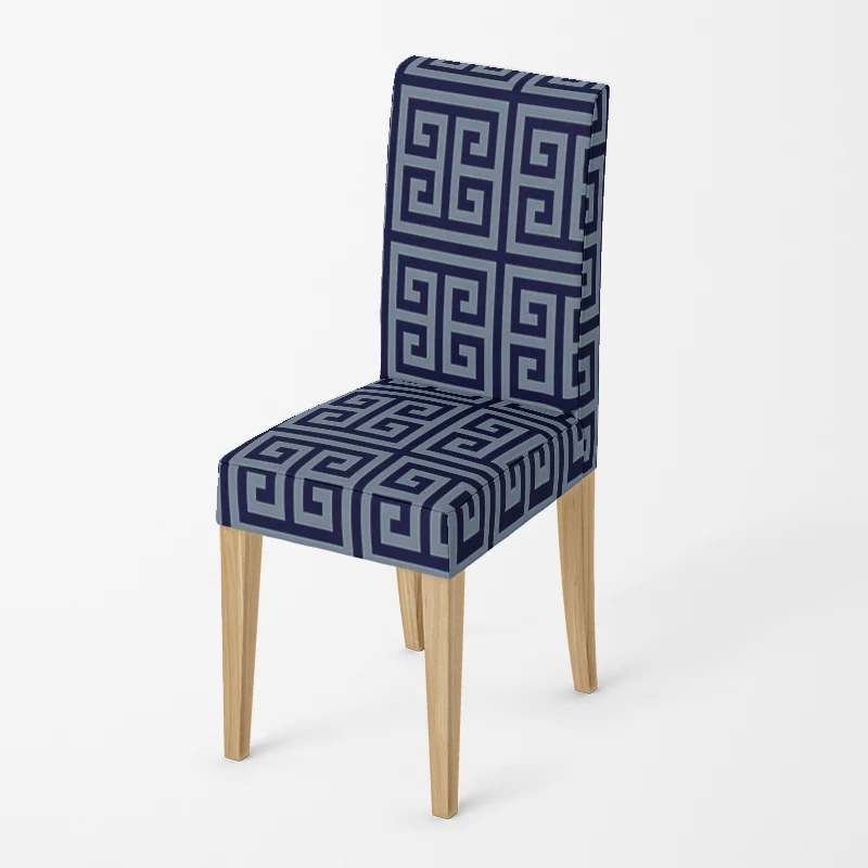 Housse de chaise Frise Moderne Bleu
