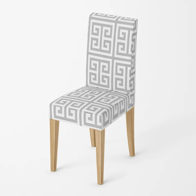 Housse de chaise Frise Moderne Gris